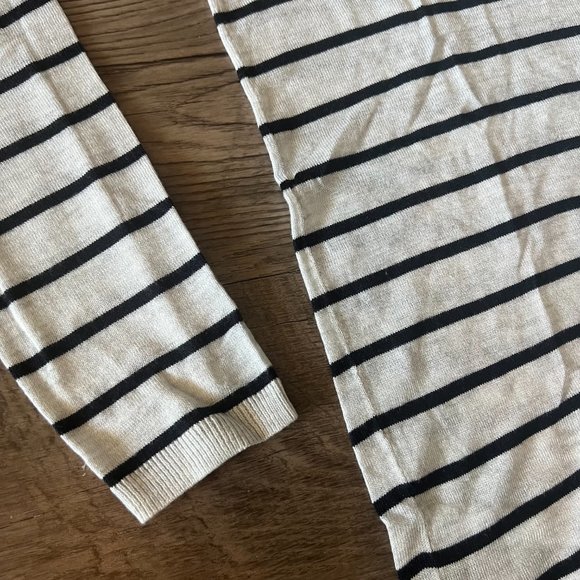 H&M Basic Black and White Striped Thin Knit Sweater Small - Picture 3 of 3